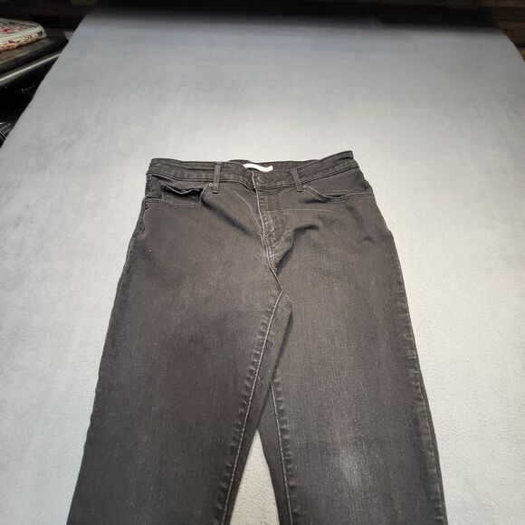 Levis Jeans Womens 31 Black Classic Skinny Leg Stretch Denim Distressed - Picture 2 of 11